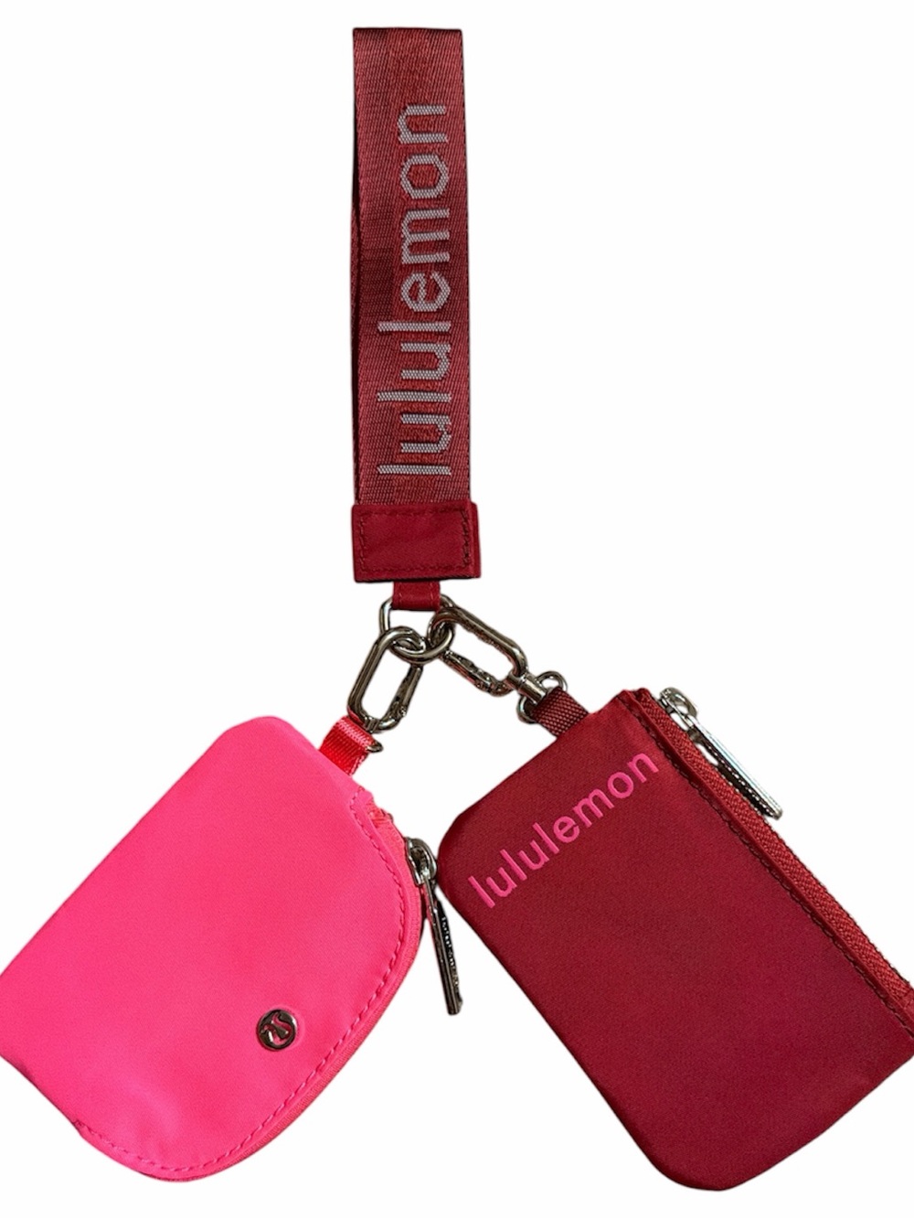 NWOT lululemon athletica Pink & Burgundy dual pouch - Picture 2 of 3
